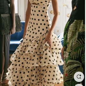 Polka Dot Ruffle Dress- good for prom or formal